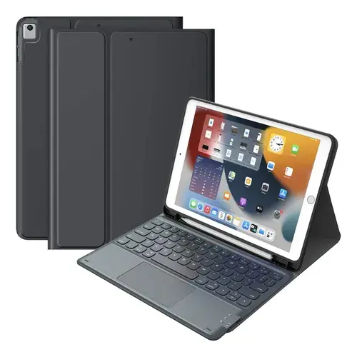 Funda Teclado iPad 10 10.9 / 11 2025 A16 Touchpad Azul Metálico